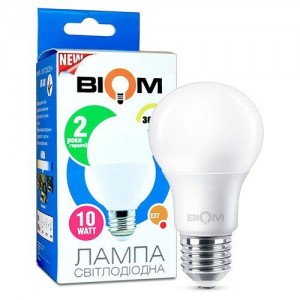 Светодиодная лампа Biom BT-509 A60 10W E27 3000К