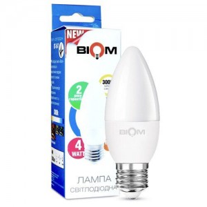 Светодиодная лампа Biom BT-547C37 4W E27 3000К