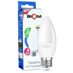 Светодиодная лампа Biom BT-548 C37 4W E27 4500К