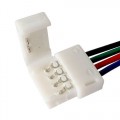 Коннектор для светодиодных лент OEМ SС-09-SWS-10-4 10mm RGB 2joints wire (провод-2 зажима)