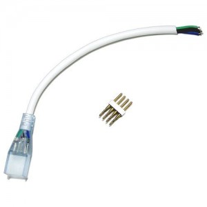 Коннектор для светодиодных лент 220В 5050 RGB (разъем-провод +4pin)