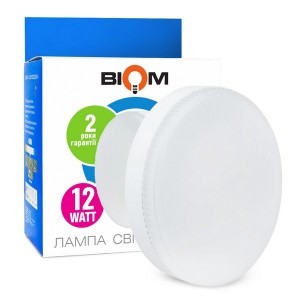 Світлодіодна лампа Biom BT-597 GX53 12W 4500К матова