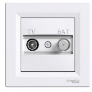 Розетка TV-SAT индивидуальная (1дБ) Schneider-Electric Asfora белая
