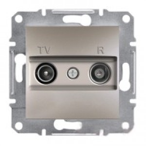 Розетка TV-R проходная (4дБ) Schneider-Electric Asfora Plus бронза