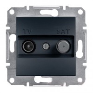 Розетка TV-SAT проходная (8дБ) Schneider-Electric Asfora Plus антрацит