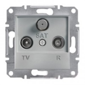 Розетка TV-R-SAT концевая (1дБ) Schneider-Electric Asfora Plus алюминий