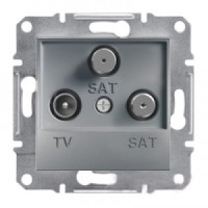 Розетка TV-SAT-SAT концевая Schneider-Electric Asfora Plus сталь