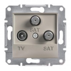 Розетка TV-SAT-SAT концевая Schneider-Electric Asfora Plus бронза