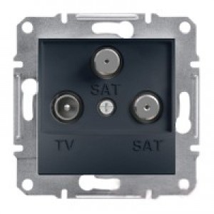 Розетка TV-SAT-SAT концевая Schneider-Electric Asfora Plus антрацит